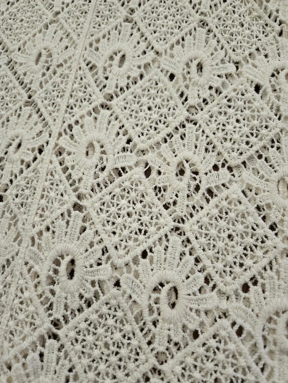 Adiva Crochet Sleeveless Blouse Size XL Cream Festival Boho Feminine Tank Top - Picture 6 of 12